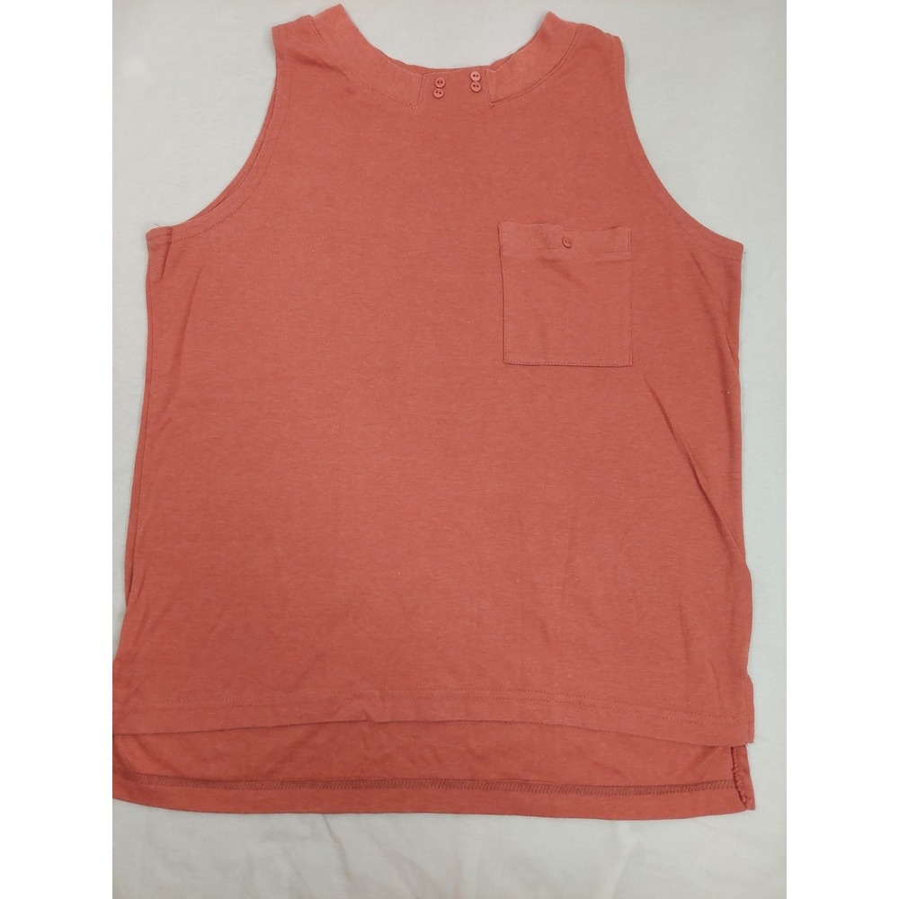 Vintage Orange Tank Top Women Summer Sleeveless Minimalist Normcore Casual Y2K L